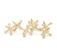 Yinhing Ensemble de Jeu de Crics en Métal Rétro avec 2 Balles Rebondissantes, Jeu de Fête pour Enfants et Adultes, Amusant pour Les âges, Développe la Coordination et Les Compétences Sociales (Doré,