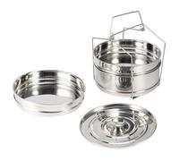 Yinhing Ensemble de Marmites Empilables à 3 Niveaux en Acier Inoxydable 304, Panier Multifonction de qualité Alimentaire pour Légumes, Poisson et Riz, Passe au Lave-vaisselle avec Couvercle sécurisé