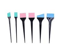 Yinhing Ensemble de Pinceaux de Teinture en Silicone, 6 Pièces, Kit de Pinceaux de Couleur Professionnels pour Usage en Salon à Domicile, Outils de Coloration Durables à Manche Long