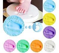 Yinhing Ensemble de Tampons Encreurs pour Empreintes de Mains et de Pieds, Argile Douce pour Enfants, Artisanat, 7 Couleurs, en Mousse, Idéal pour les Nouveau-nés et les Tout-petits (146.00)