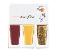 Yinhing Ensemble de Vernis à Ongles à Base D'eau, Couleur Vive et Délicate, Facile à Décoller, Séchage Rapide, sans Odeur Irritante, Séchage Rapide avec Apprêt et Couche de Finition (T01)