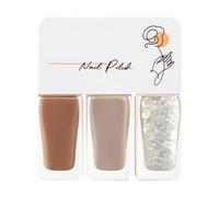 Yinhing Ensemble de Vernis à Ongles à Base D'eau, Couleur Vive et Délicate, Facile à Décoller, Séchage Rapide, sans Odeur Irritante, Séchage Rapide avec Apprêt et Couche de Finition (T05)