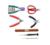 Yinhing Ensemble d'outils de Cordage de Raquette de Badminton Professionnel avec Pinces de Haute qualité Crochet d'enfilage Pince de Démarrage Ciseaux Sac de Rangement adapté aux Raquettes de