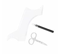 Yinhing Ensemble d'outils de Mise en Forme de Barbe pour Hommes 3 Pièces avec Ciseaux, Peigne et Stylo pour un Toilettage et un Coiffage Professionnels de la Barbe, Accessoires de Toilettage