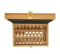 Yinhing Ensemble d'outils Professionnels de Remontoir de Ressort Principal de Montre 20 avec Boîte de Rangement en Bois Conception en Cuivre pour Une Réparation Efficace de Montre