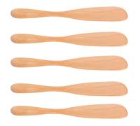 Yinhing Ensemble Ergonomique en Bois Japonais, 5 Pièces, épandeur de Confiture et de Fromage pour la Cuisine Domestique, Ustensiles en Bois Composite Sûrs pour étaler les Condiments