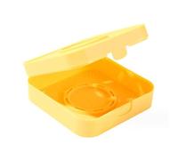 Yinhing Ermu 100 XL Boîte de Rangement de Bouffées de Poudre étui de Support de Bouffées de Maquillage Respirant pour Femmes Portable élégant Blanc Mat pour les Voyages à Domicile (YELLOW)