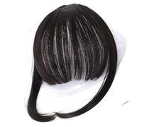 Yinhing Extensions de Cheveux à Frange en Fibre Haute Température pour Femmes, Postiches à Franges avec Branches élégantes pour des Relookings élégants et des Coiffures Polyvalentes (BLACK)