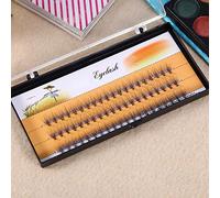 Yinhing Extensions de Faux-Cils 3D sans Nœud, Base Courte et Fine avec Boucle C pour Technique de Volume des Cils, 60 Pièces (je mange)