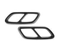 Yinhing Garniture Brillante de Couvercle de Tuyau d'échappement, pour W206 2021 + Paire de Couvercles d'embout de Silencieux de Remplacement (Noir brillant)