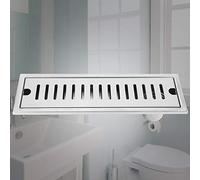 Yinhing Grand Drain de Sol de Douche Rectangulaire en Acier Inoxydable, Goulotte de Drainage de Salle de Bain avec Couche Auto-obturante pour Cuisine, Toilettes, Garage (Drainage latéral)