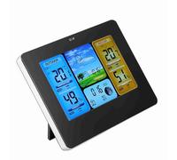 Yinhing Horloge Numérique LCD avec Capteur d'humidité Intérieur et Extérieur, Design Jaune élégant pour la Décoration de la Maison et du Bureau, Outil de Prévision Météorologique Précis (Neutre -