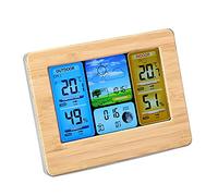 Yinhing Horloge Numérique LCD avec Capteur d'humidité Intérieur et Extérieur, Design Jaune élégant pour la Décoration de la Maison et du Bureau, Outil de Prévision Météorologique Précis (Neutre -