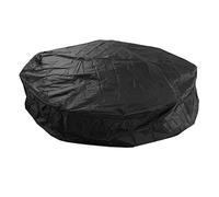 Yinhing Housse de Mobilier d'extérieur pour Baignoire Ronde 190 Cm, en Taffetas de Polyester argenté, 215 X 70 Cm, Pluie et Rayons pour Votre Espace café (Black)