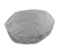 Yinhing Housse de Mobilier d'extérieur pour Baignoire Ronde 190 Cm, en Taffetas de Polyester argenté, 215 X 70 Cm, Pluie et Rayons pour Votre Espace café (Grey)