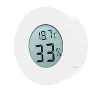 Yinhing Hygromètre Numérique LCD Circulaire intégré, Compteur de Température et d'humidité pour une Utilisation en Intérieur, Design Jaune élégant, Lectures Précises, Affichage Facile à Lire (WHITE)