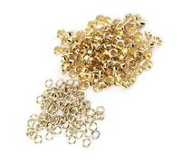Yinhing Œillets en Laiton avec Rondelles pour l'artisanat du Cuir 5 Mm 100 Pièces œillets élégants pour Lacets, Ceintures, Vêtements, Projets de Bricolage (GOLD)