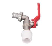 Yinhing Interrupteur d'arrêt de Vanne Quart de Tour avec Sortie de Drainage de 15 Mm, Connexion en PVC de 3/4 Pouces/Filetage Mâle en Laiton de 2 Pouces pour des Solutions de Plomberie Haute