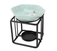 Yinhing Iron Art Ensemble d'aromathérapie Diffuseur d'huiles Essentielles en Métal élégant Bougeoir Photophore en Céramique élégant pour la Décoration de la Maison et l'ambiance du Bureau Idée