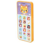 Yinhing Jouet de Téléphone Portable Orange Téléphone d'apprentissage pour l'éducation Précoce avec 18 Boutons 6 Modes de Chargement USB pour Le Jeu des Tout-Petits Développement des Compétences