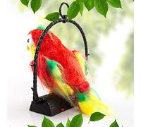 Yinhing Jouet en Peluche Parlant électronique Interactif Qui Répète Ce Que Vous Dites Anniversaire Enfants Matériau en Peluche Doux (Rouge)