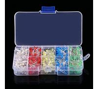 Yinhing Kit d'assortiment de 500 Lumières LED de 3 Mm, Blanc Brillant, Jaune Vif, Rouge Vif et Vert, pour les Projets de Bricolage, l'artisanat et les Amateurs d'électronique