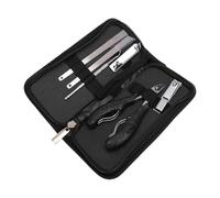 Yinhing Kit de Coupe-Ongles Incarnés avec Grattoir à Ongles Droit et incurvé, Outils de Guidage D'ongles Professionnels pour Couper et Polir (7 pièces Noir)