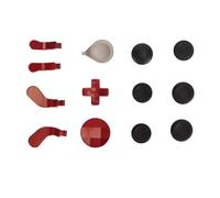 Yinhing Kit de Manettes de Remplacement pour Manettes en Métal Magnétiques Sensibles Series 2 avec 4 Boutons Arrière Programmables et étui de Protection en EVA (rouge)