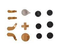 Yinhing Kit de Manettes de Remplacement pour Manettes en Métal Magnétiques Sensibles Series 2 avec 4 Boutons Arrière Programmables et étui de Protection en EVA (GOLD)
