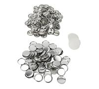 Yinhing Kit de Pièces de Badges Vierges de 25mm, 100 Ensembles, Prévention de Forme Ronde, Facile à Imprimer pour le Bricolage, Activités Scolaires, Nom, Cadeaux de Vacances (25MM)