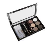 Yinhing Kit de Pochoirs à Sourcils, Résistant à la Sueur, Outil de Brosse Poudre de Mise en Forme 3D Longue Durée avec Brosse en Nylon la Cire D'abeille pour le Maquillage et les