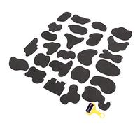 Yinhing Kit de Pochoirs de Tatouage de Cheveux Professionnels, 25 Modèles Uniques pour Stylistes, Modèles de Sculpture de Cheveux en Plastique de Haute qualité, Autocollants pour la