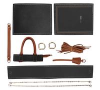 Yinhing Kit de Sac à Main à Crochet DIY, Sac à Main en Alliage à la Mode et en Faux Cuir, Kit d'artisanat Facile pour Adultes et Débutants, Présent pour les Amateurs d'artisanat (BLACK)