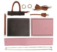 Yinhing Kit de Sac à Main à Crochet DIY, Sac à Main en Alliage à la Mode et en Faux Cuir, Kit d'artisanat Facile pour Adultes et Débutants, Présent pour les Amateurs d'artisanat (PINK)