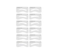 Yinhing Kit de Tampons à Sourcils, Outil de Maquillage Anti-transpiration avec Tête de Champignon Douce, pour les Tons de Peau, 1,8 G, 12 Cartes à Sourcils (2)