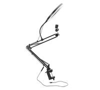 Yinhing Lampe à Selfie avec 3 Températures de Couleur, Bras Rétractable et Conception Aérienne Comprenant Un Support de Téléphone à Pince Sécurisée et Un Stabilisateur pour l'enregistrement Vidéo