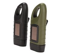 Yinhing Lampe de Poche à énergie Solaire à Manivelle 2 Pièces Lampes de Poche LED Rechargeables pour la Survie d'urgence Camping en Plein Air Conception Ergonomique avec