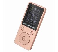 Yinhing Lecteur de Musique MP4 Portable avec Casque 32 Go, Prise en Charge du Temps de Veille, Or Rose, Lecteur de Musique Numérique Multifonctionnel avec Enregistrement de Livres électroniques, (Or