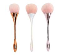 Yinhing L'ensemble de Pinceaux à Poussière pour Ongles Comprend un Nettoyage et un Trempage de Poudre, Qui Peut également être utilisé comme Pinceau à Blush, Ce Qui en Fait un Outil (Ensemble 3