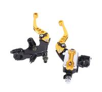 Yinhing Levier de Frein de Moto de 22 Mm, Finition Anodisée en Alliage d'aluminium de qualité Supérieure, adapté aux Scooters, Vélos de Rue, Couleur Bleue élégante, Performances, Conception (GOLD)