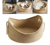 Yinhing Lit et Panier pour Chat Fabriqués à la Main avec Planche à Gratter Ondulée, Maison Confortable pour Chats, élégant et Chat pour Une Détente et Un Jeu Confortables