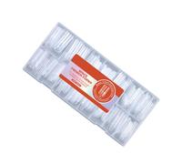 Yinhing Lot de 150 Pointes D'ongles Transparentes Transparentes, 15 Tailles, Lignes de Guidage en Plastique Stiletto, Marqueurs en Forme de Cœur avec Indicateurs Gravés pour Extensions (150PCS)
