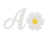 Yinhing Lot de 2 Sacs de Plage Décoratifs en Silicone avec Lettres de l'alphabet A + Marguerite, Accessoires Uniques pour Ajouts de Sacs de Plage Personnalisés (Lettre Feuille d'érable)
