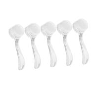 Yinhing Lot de 5 Brosses à Poussière pour Ongles, Outil de Manucure Super Doux et Respectueux de la Peau pour Enlever la Poudre de Nail Art, avec Poignée Confortable, pour (WHITE)