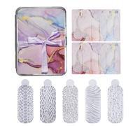 Yinhing Lot de 60 Autocollants 3D en Silicone pour Ongles, 5 Designs Uniques, 12 Tailles Polyvalentes, Autocollants de Manucure Essentiels en Silicone pour Extension de Gel et Construction Rapide