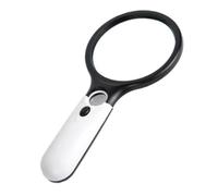 Yinhing Loupe Portative avec Poignée en ABS, Loupe Portative éclairée par LED 3X 45X, Idéale pour la Lecture, l'enseignement et Les études Scientifiques