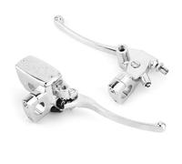 Yinhing Maître-cylindre de Frein Avant, Ensemble de Maître-cylindre de Frein Hydraulique pour Moto de 25MM, Argent, Guidon de 1 Pouce, Pompe de Hydraulique