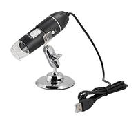 Yinhing Microscope électronique Numérique 1600X, Caméra USB 2MP avec 8 Lumières LED pour Une Imagerie Claire, Manuel Compatible avec 2000/XP//7/8/10, Idéal pour Les étudiants et Les Amateurs
