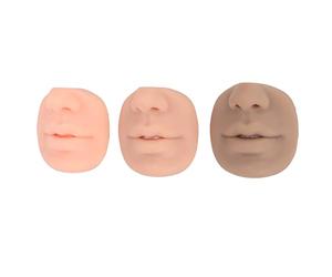 Yinhing Modèle de Faux Nez en Silicone 3 Couleurs pour la Pratique du Perçage Modèle Flexible de Bouche de Nez Humain 3D pour Anneaux et Clous de Matériau Réutilisable de qualité Alimentaire pour un