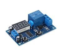 Yinhing Module de Relais de Minuterie Numérique 12 V, Interrupteur de Retard de Cycle Réglable avec Affichage LED pour Circuit Répétitif de Machine de Test de Rodage D'équipement